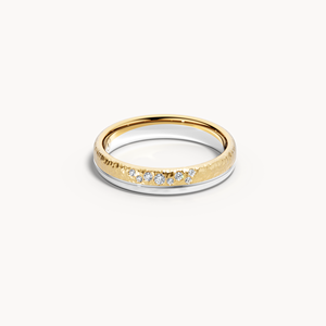 Anillo Fino Bicolor Martillado Ehering - Product Image 1