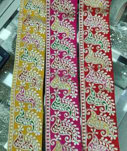 Dentelle brodée florale de paillettes vintage écologiques sur mesure pour chaussures et sacs ajoute de l'élégance à tous les projets créatifs de tenue - Product Image 5