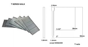 Clous à tête plate en acier inoxydable 304 de calibre 18, clous de finition assortis de petite taille <span class=keywords><strong>pour</strong></span> cloueuse <span class=keywords><strong>pneumatique</strong></span>/électrique - Product Image 2