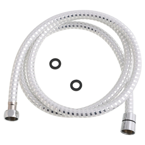 Tubo doccia in PVC bianco/argento 1,50 metri - Product Image 1