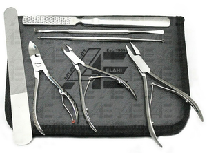 Podologie 7 pièces d'instruments de chiropodie en acier inoxydable, lame incurvée, outils professionnels de soin des ongles, pinces à ongles durables - Product Image 5