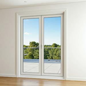 Porte en verre en alliage d'aluminium à battant personnalisée Porte d'entrée de sécurité extérieure Portes principales en acier - Product Image 1