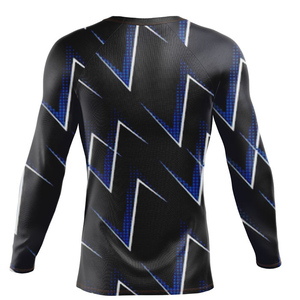 เสื้อแรชการ์ดแขนยาวพิมพ์ลายโลโก้ตามสั่ง ระบายอากาศ แห้งเร็ว คุณภาพสูง ผลิตในปากีสถาน สำหรับผู้ชาย - Product Image 2