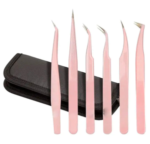 Nueva llegada del fabricante superior Juego de pinzas para cejas de 6 piezas Etiqueta personalizada Tarifa mayorista - Product Image 4