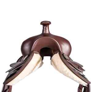 Selle de cheval en cuir véritable, respirante, pour l'entraînement en plein air, accessoires équestres, doublure en tissu, norme internationale - Product Image 5