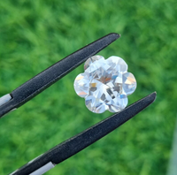 100% qualité supérieure belle forme de fleur à 6 pétales Moissanite 14 MM grande quantité 14 MM prix de fleur de diamant blanc
