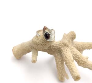 925 Sterling Silver Fine Jewelry Anneaux pour Dames À La Mode Tourmaline Cabochon Pierres Précieuses Diamant Lunette Réglage pour Les Fêtes De Mariage - Product Image 1