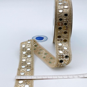 Encaje de Algodón Premium Ecológico con Bordado de Espejo para Manualidades, Uso en Prendas y Bolsos, Venta al por Mayor, Encaje Bordado de Espejo de Confianza - Product Image 3