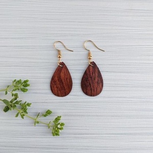 Boucles d'oreilles en bois pour femmes Bijoux traditionnels - Product Image 5