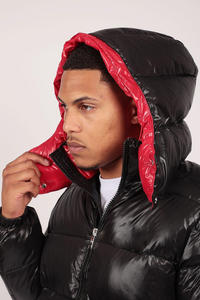 New Design Custom Logo Male Detachable <b>Hood</b> Puffer Men's <b>Jackets</b> Stand Up Collar Button Up Hooded Quilted Gripped Puffer <b>Jacket</b> - Product Image 4