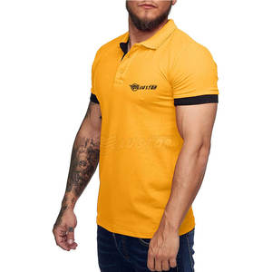 El último diseño de camisetas polo Causal Wear Camisetas Polo de color personalizado con logotipo personalizado - Product Image 3