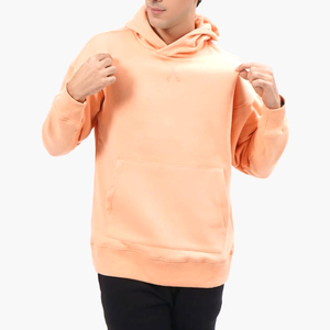 Salva impex เสื้อสเวตเตอร์มีฮู้ดพิมพ์ลายที่กำหนดเองคุณภาพสูงสำหรับผู้ชายสีพีชกระดุมข้อมือและชายเสื้อมีฮู้ดที่สมบูรณ์แบบสำหรับผู้ชาย - Product Image 5