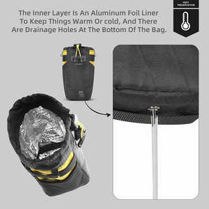 Bolsa para Manillar de Bicicleta Rhinowalk de 1 Litro, Serie Wilderness, Bolsa Térmica de Nailon para Refrigerios con Soporte para Botella y Portavasos - Product Image 3