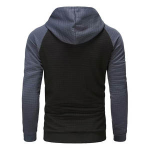 Men's Two Tone <b>Quilted</b> Pullover Hoodie | 100% Cotton Warm Winter Streetwear <b>Sweatshirt</b> Custom Logo OEM/ODM Breathable Quick Dry - Product Image 3