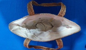 กระเป๋าปอกระเจาทำด้วยมือ16 "x 11" พร้อมซิปปิดกระเป๋าถือที่ยั่งยืนและเป็นมิตรกับสิ่งแวดล้อม - Product Image 4