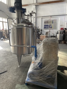 خزان تفريغ للاستحلاب بالخلط الصناعي 500 لتر من الفولاذ المقاوم للصدأ مع سترة مجانسة وتدفئة - Product Image 4