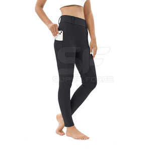 Culottes d'équitation personnalisées pour femmes noires, avec grip en silicone, designs OEM personnalisés, pantalons et culottes d'équitation - Product Image 3