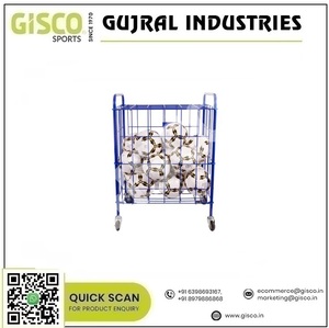 Proveedor indio fabricado diseño compacto alambre de acero apilable Carro de almacenamiento de bolas para tenis eficiente producto de tenis - Product Image 2