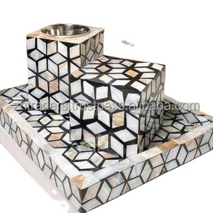 Incrustation de nacre artisanale de luxe Brûleur arabe Bakhoor Porte-encens pour les célébrations religieuses-Ramadan Kareem et Eid - Product Image 4