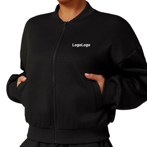 PRO ENTERPRISES Women's Breathable Canvas Sheep Skin Zip-Up Bomber Jacket 100% Polyester Winter Sportswear Activewear Full - Product Image 3