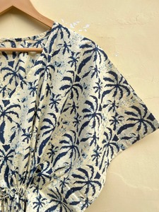 Caftán Largo de Algodón con Estampado Artesanal, Estilo Boho, Unisex, para Playa, Maternidad, Midi, Ropa de Dormir, Casual, Tallas Grandes - Product Image 2