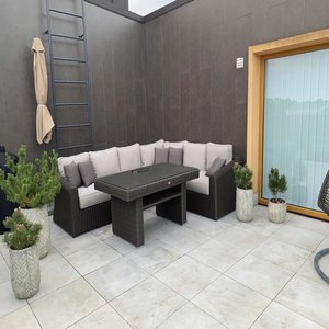 Juego de sofá de mimbre resistente y moderno para patio, Material de mimbre PE de alta calidad para uso en exteriores durante todo el año para sala de estar y hotel - Product Image 1