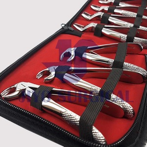 Pince d'extraction de dents de vente chaude pince dentaire pour dentiste avec trousse à outils Instrument d'extraction chirurgicale dentaire adultes