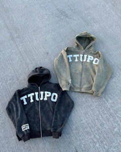 Sweat-shirts grecs à capuche TTUPO élégants pour hommes et femmes, sweats décontractés vintage lavés avec capuche, confortables et durables - Product Image 1