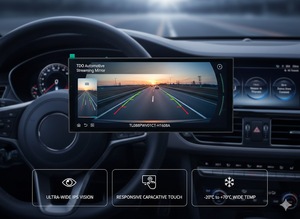 8.88インチ 1920*480 ストレッチバーLCDディスプレイ 超ワイドスクリーン ストリーミングメディア対応 バックミラー＆車載ダッシュボード用 - Product Image 5