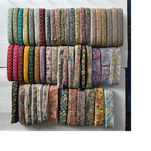 Custom Made Machine Embroidered <b>Ribbons</b> & Laces in Various Designs & Colours for Wedding Dresses Mostly in 1 Inch. - Product Image 1