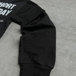 Camiseta extragrande de manga larga para hombre con manga de gofre de calle alta con estampado DTG de logotipo personalizado de buena calidad - Product Image 6