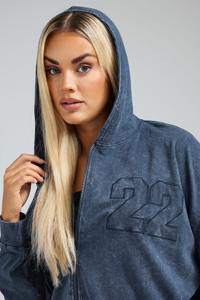 Custom Design Acid Wash Vintage Wash Distress Embroider Zip Up Hoodies For Womens High Quality Cotton Fleece Winter Sweatshirts - Product Image 3