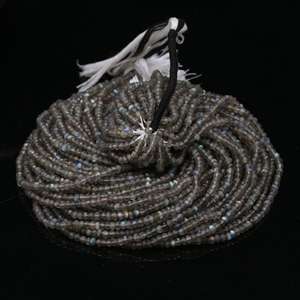 Cuentas Redondas de Labradorita Natural Brillante, Color Negro Arcoíris, 4mm, Fuego Azul, Facetadas, Grado AAA, para Diseño de Joyería - Product Image 3