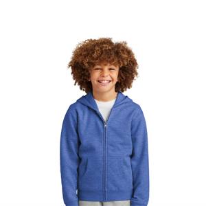 Kids Soft Full-Zip Fleece Royal Frost Hoodie-Chaqueta con capucha fácil de usar para niños y niñas, perfecta para la escuela, jugar capas - Product Image 2