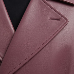 Men Designer Long <b>Leather</b> <b>Trench</b> <b>Coat</b> Overcoat OEM Factory Supplier Wholesale Custom Made Stylish Fashion Outerwear Cotton - Product Image 4