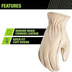 Venta al por mayor de grado AB Industrial hombres vaca oveja piel de cabra larga suave piel de cabra cuero Tig soldador Weldas soldadura jardín guantes de trabajo - Product Image 2