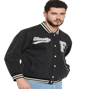 เสื้อแจ็กเก็ตทีมโรงเรียนสำหรับผู้ชายเสื้อโค้ทเลตเทอร์แมนสำหรับใส่ไปเรียนปรับแต่งได้พร้อมโลโก้ผ้ากำมะหยี่ปักลาย - Product Image 3