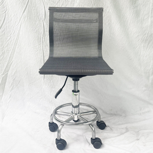 Silla Giratoria Moderna Minimalista MFA07X Gris sin Brazos, Respaldo de Malla, Altura Ajustable, Fabricada con Madera Contrachapada, Espuma y Tela para Uso Doméstico - Product Image 2