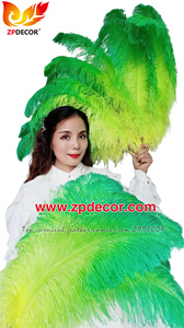 Ảnh chụp hàng thật ZPDECOR, lông đà điểu nhuộm màu chất lượng cao, kích thước lớn, được chọn lọc, dùng cho trang phục lễ hội Samba - Product Image 6