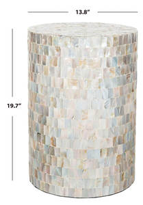 Elegant Modern Design Eco-Friendly Mother Pearl Inlay Coffee <b>Table</b> Metal Frame Handmade <b>Side</b> Stool Living Room Furniture New - Product Image 3