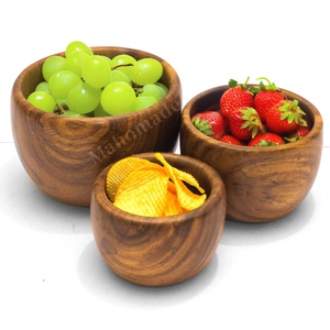 Juego de 3 Tazones Grandes para Dátiles, Personalizados de Fábrica, Reutilizables, 100% Naturales, con Cuchara para Uso Regular en el Hogar - Product Image 3