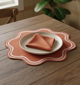 Tapis de table en coton 100% tricoté personnalisé en usine, accessoires de décoration intérieure, tapis de table avec ensemble de serviettes à bas prix - Product Image 2