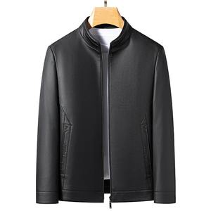 Producto Popular chaqueta de cuero de motocicleta de moda para hombre chaqueta de cuero de PU de bombardero informal para hombre chaqueta de tamaño personalizado - Product Image 2