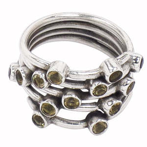 Bague multi-bandes pour femme en argent 925, incrustée de pierres précieuses, tendance, éternité, coupe arc-en-ciel, plaquée, coupe princesse, diamant, forme numérique - Product Image 1