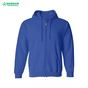 Sweat-shirts à capuche unisexes personnalisés de haute qualité, à manches longues, avec fermeture éclair, simples, décontractés, tendance, avec poches kangourou - Product Image 6