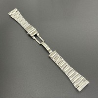 Bracelet de montre connectée en acier inoxydable 316L, à boucle solide, 3 maillons coniques, finition miroir, fait main, avec logo personnalisé, qualité supérieure
