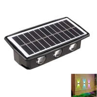 La mejor lámpara de pared solar LED moderna para exteriores para el hogar decorativo IP65 blanco cálido 3000K tira larga Base de acero inoxidable cuerpo de PC