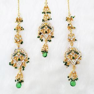 ชุดเครื่องประดับสไตล์วินเทจ ประดับคริสตัลและเซอร์โคเนีย ทำจากโลหะผสม ประกอบด้วยสร้อยคอ ต่างหู และเครื่องประดับศีรษะ สำหรับผู้หญิง เหมาะสำหรับงานหมั้น งานแต่งงาน งานฉลองครบรอบ และงานปาร์ตี้ - Product Image 5