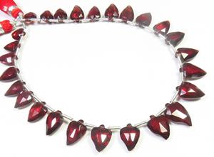 Cuentas de granate 100% natural, forma de pera, corte facetado, color rojo, hilo de 8.5'', piedras preciosas sueltas, gemas africanas talladas de fantasía para joyería. - Product Image 5