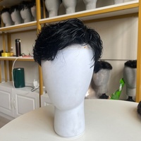 Offre Spéciale : Système de Prothèse Capillaire Q6 en Dentelle et Base en PU pour Hommes # Prothèse capillaire noire en cheveux humains naturels pour homme